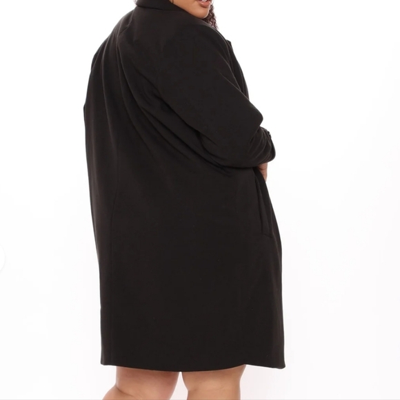Fashion Nova Black Pea Coat - Picture 6 of 12